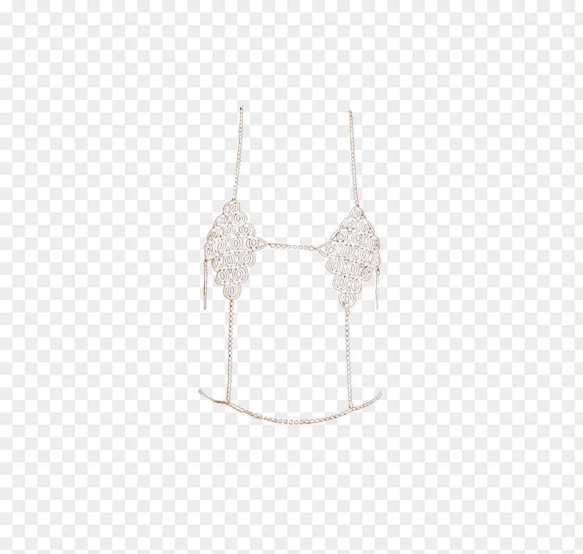 Hanging Chain Earring Silver Neck PNG