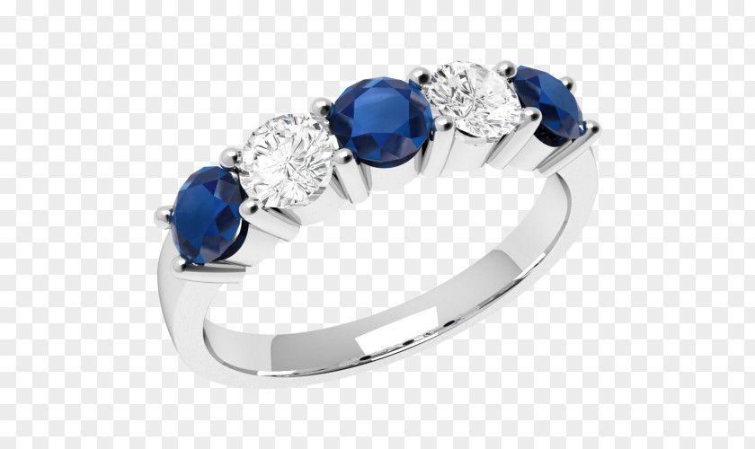 Sapphire Eternity Ring Diamond Brilliant PNG