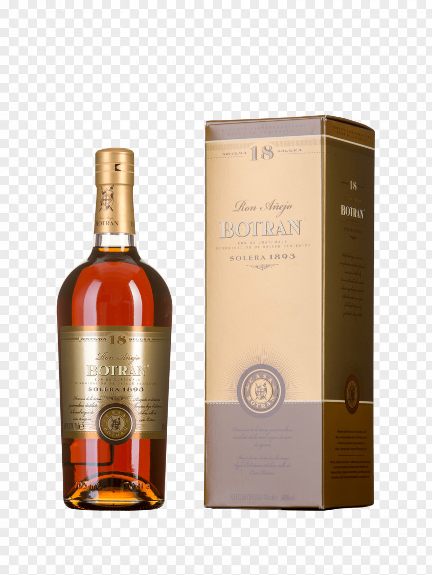 Whiskey Botran 18 Anejo Rum / Solera 1893 Ron Dark PNG