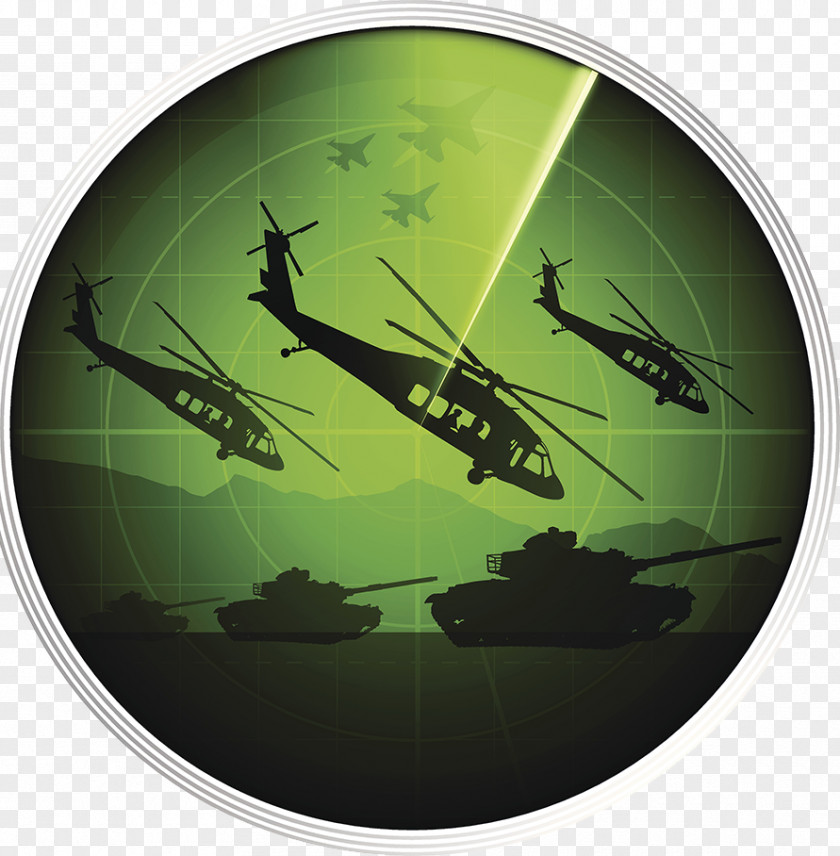 Military Radar Detector Helicopter Icon PNG
