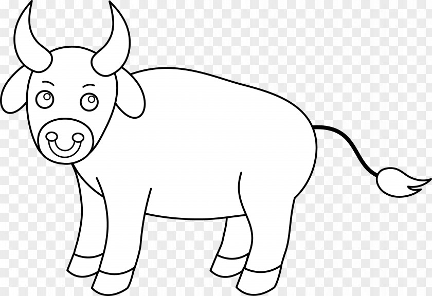 Ox Cattle Bull Drawing Black And White Clip Art PNG