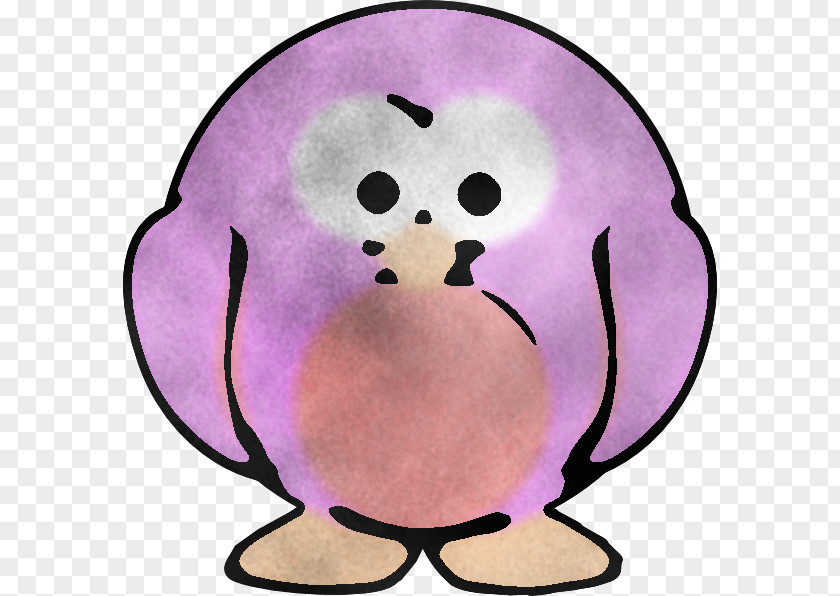 Cartoon Pink Purple Nose Bear PNG