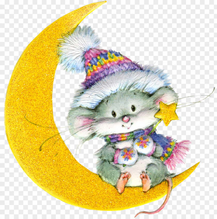 Computer Mouse Christmas New Year Clip Art PNG