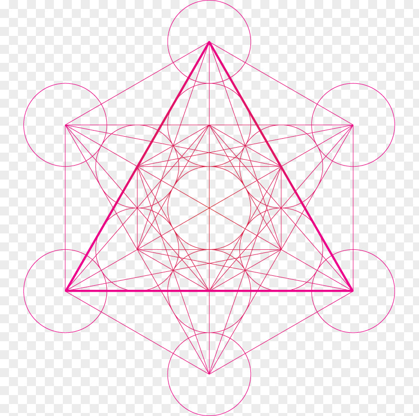 Cube Metatron's Overlapping Circles Grid PNG