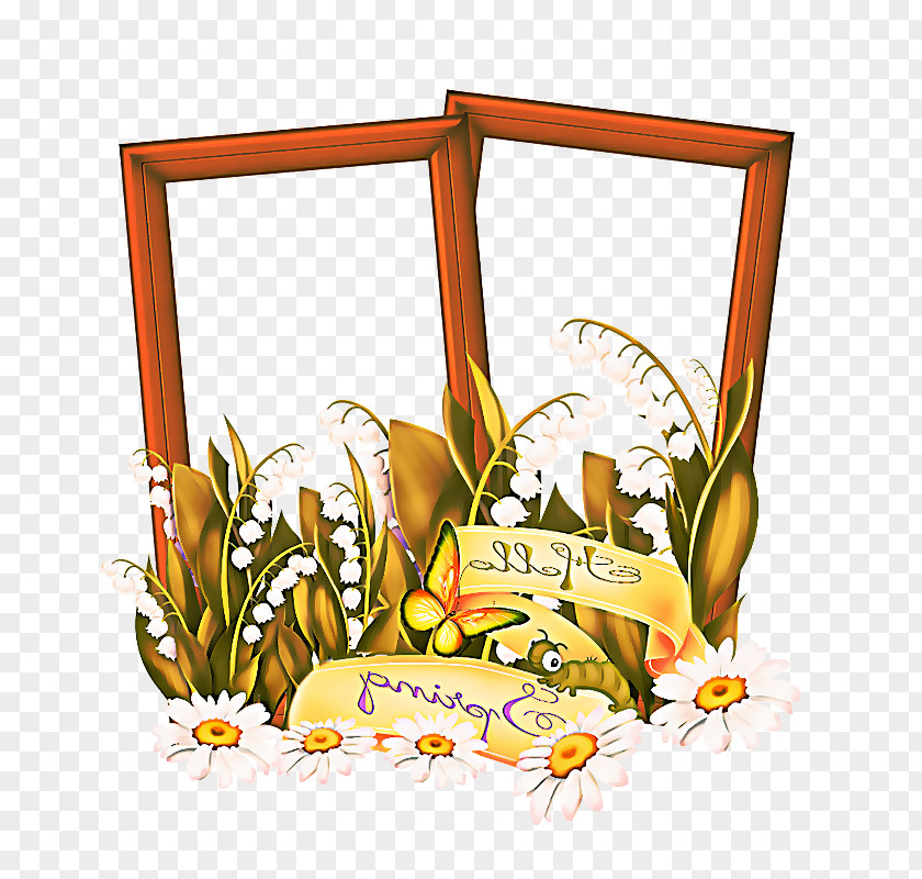 Wildflower Plant Floral Frame PNG