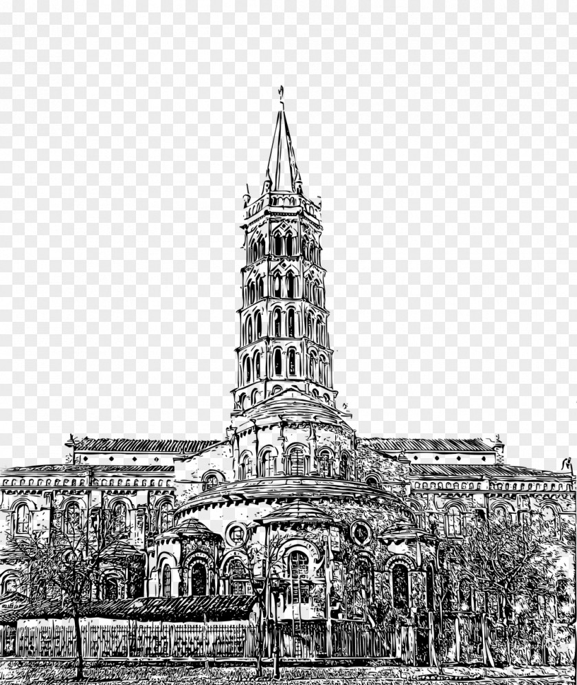 Gothic Architecture Drawing Church Cartoon PNG