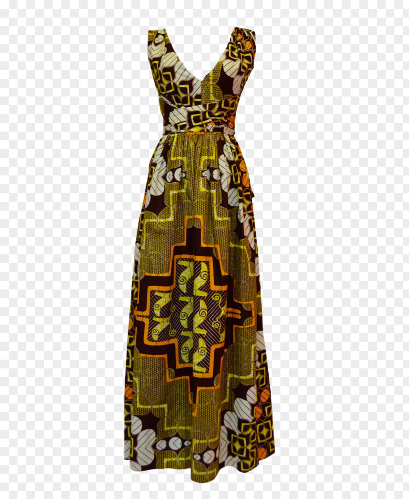 Africa African Wax Prints Fashion Wrap Dress PNG