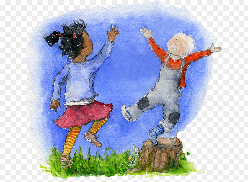 Boy Dancing Child Art Dandelion Painting PNG