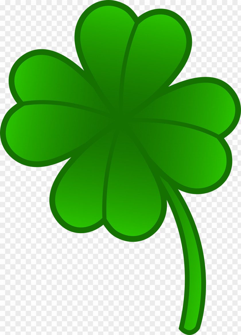 Four Leaf Clover Clipart Four-leaf Shamrock Saint Patrick's Day Clip Art PNG