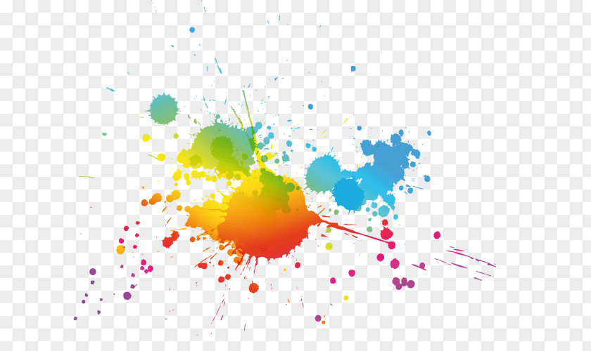 Color Splash Watercolor Painting Ink PNG