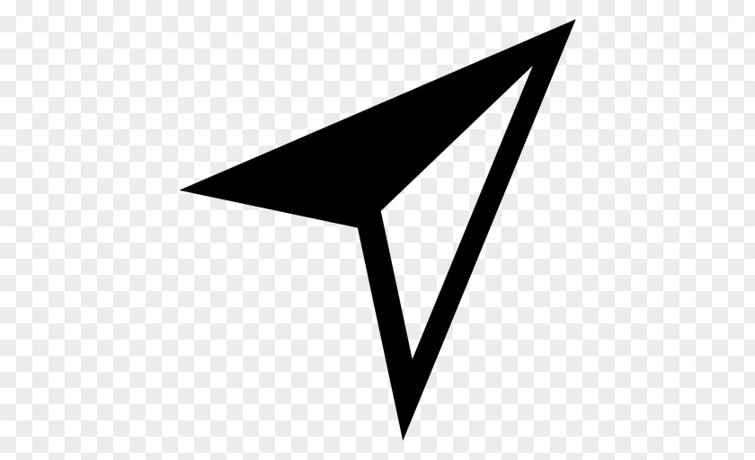 Mouse Cursor Black And White Triangle PNG