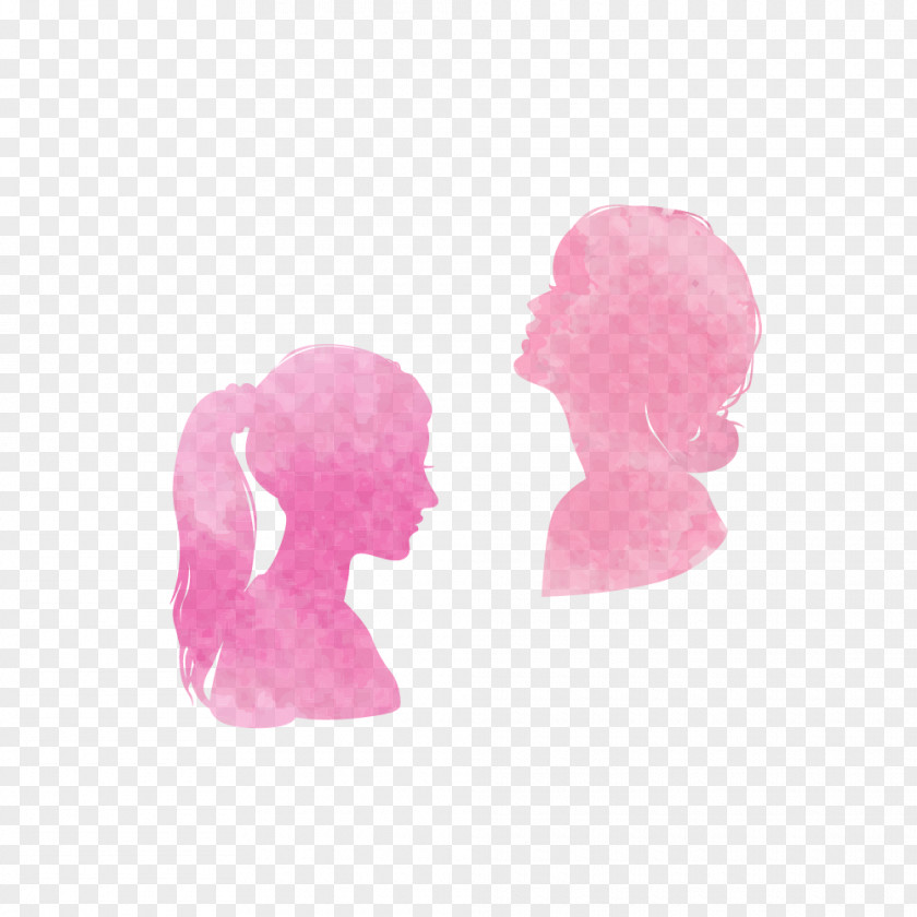 Vector Watercolor Woman In Profile Euclidean PNG