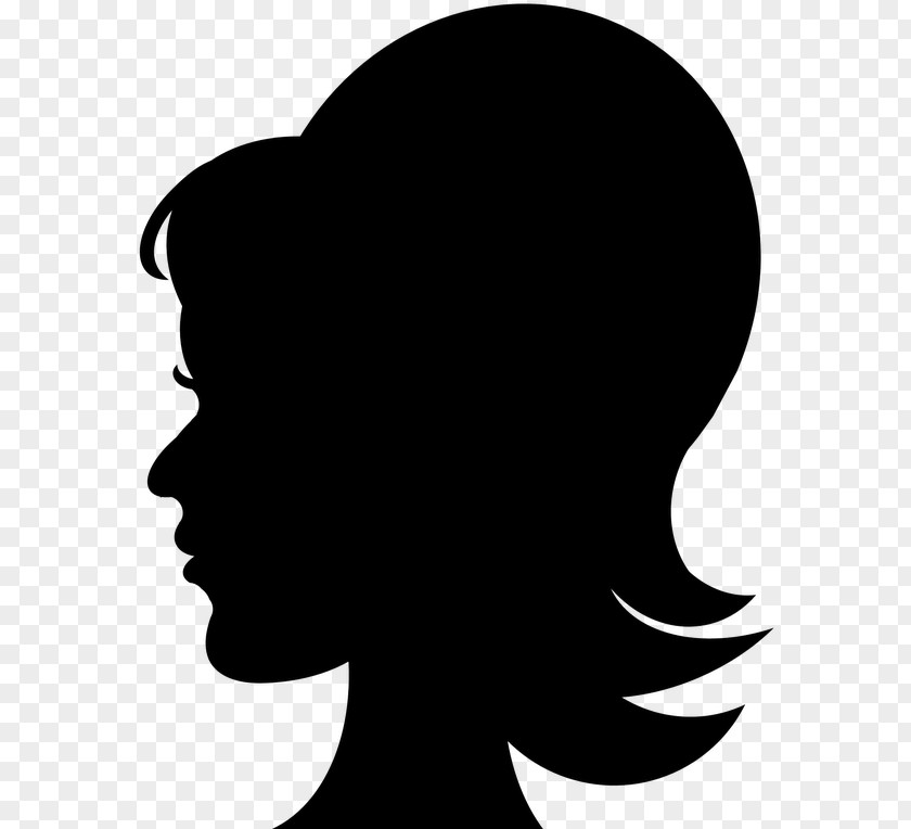 Black Hair Cheek Face Head Silhouette Hairstyle PNG