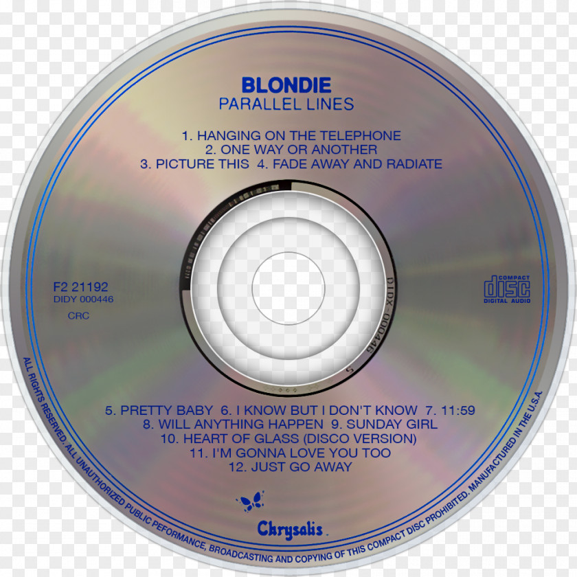 Blondie Compact Disc Parallel Lines Earth Disk Image Song PNG