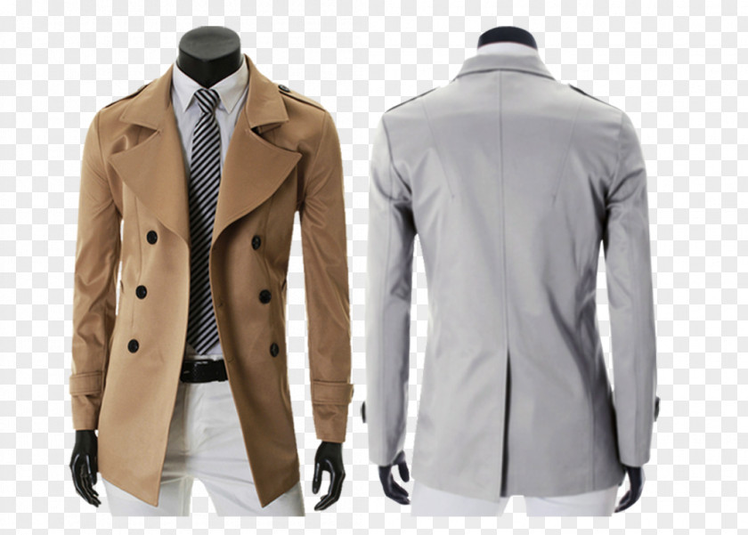 Men's Autumn Winter Coat Trench Hoodie Clothing Blazer PNG