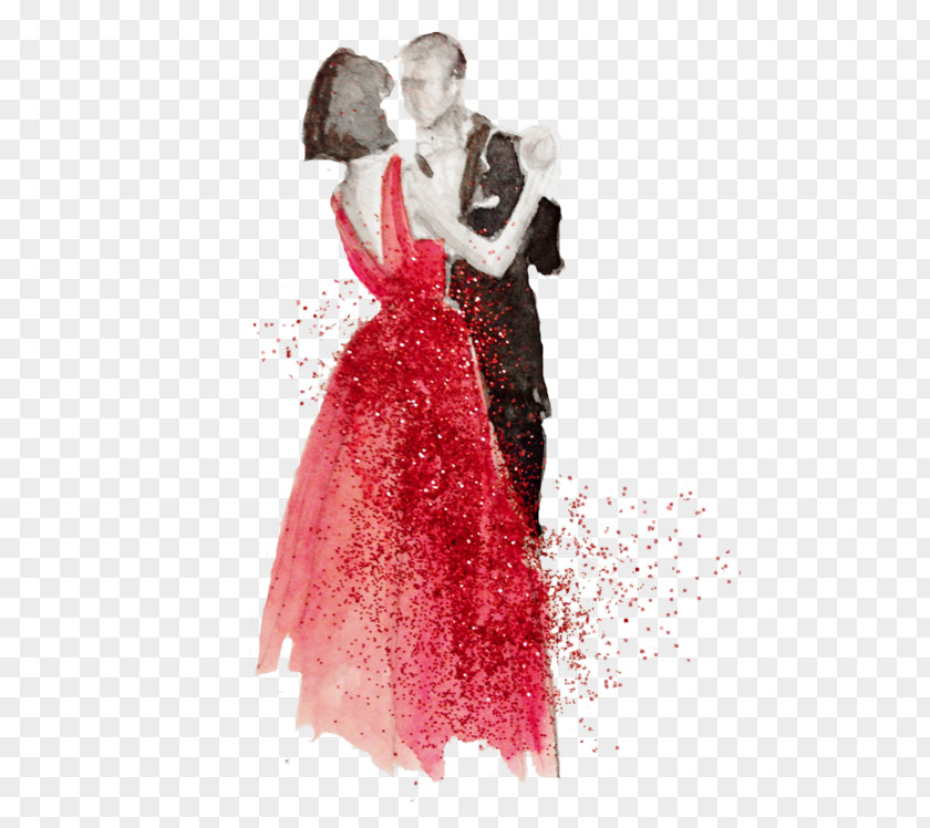 Painting The Dancing Couple First Dance Drawing Watercolor PNG