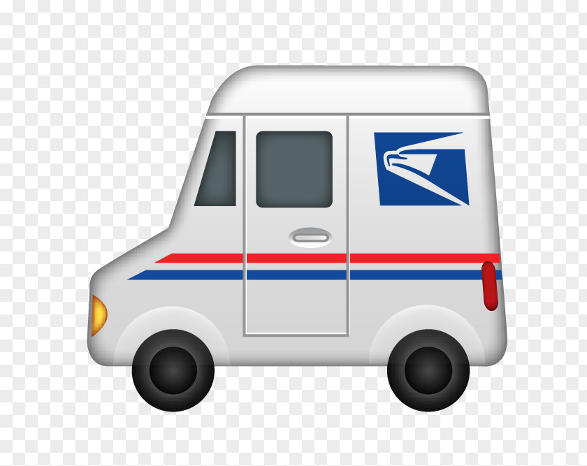 Post Office Compact Van Emoji Car Truck PNG