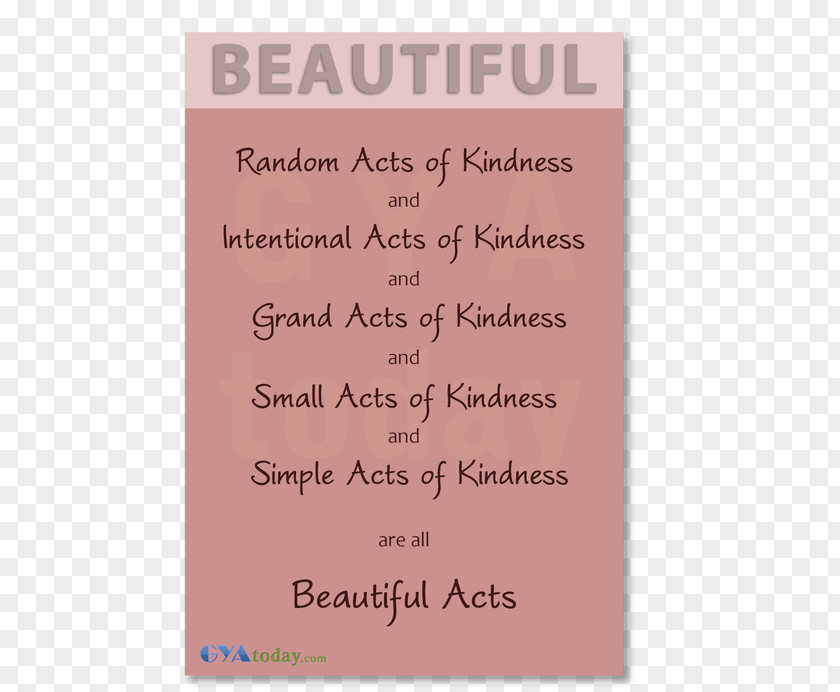 Random Act Of Kindness Day Pink M Font PNG