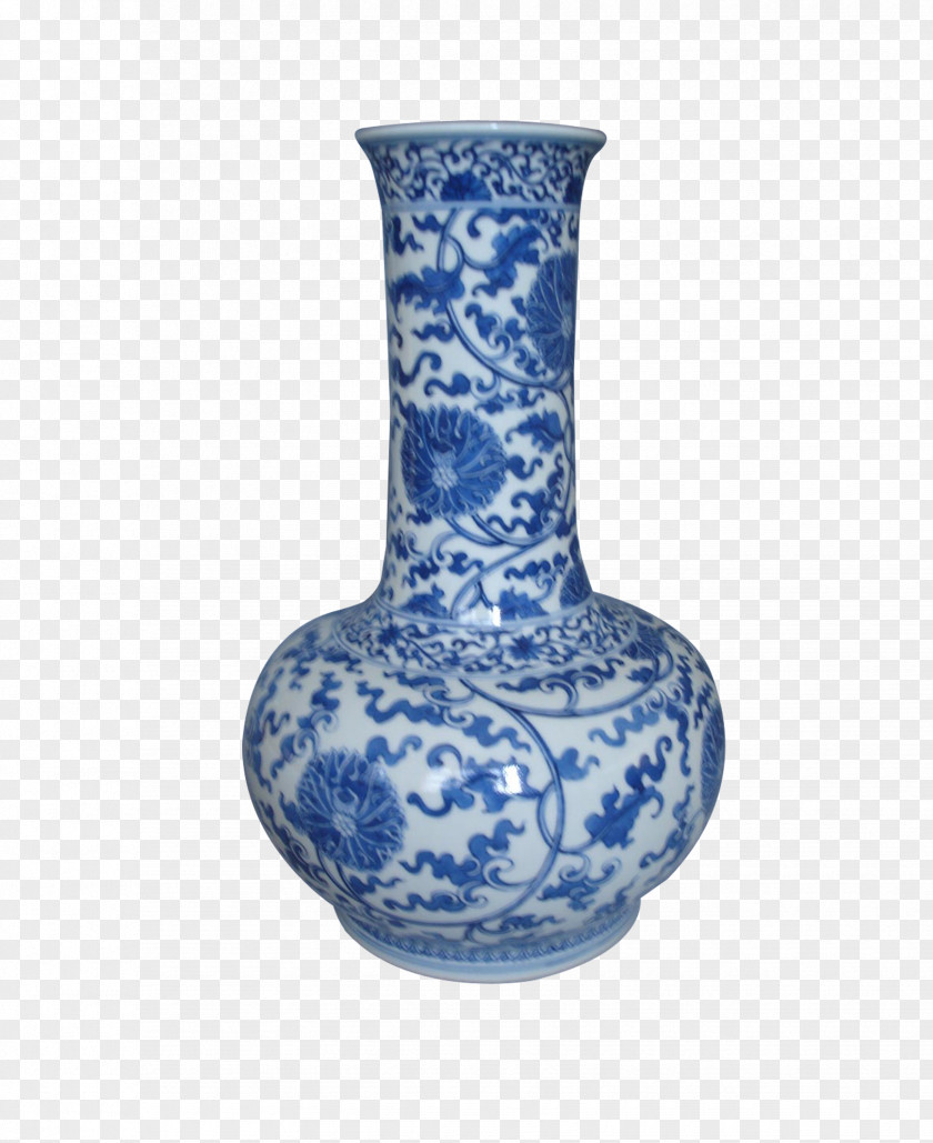 Vase Blue And White Pottery Porcelain PNG