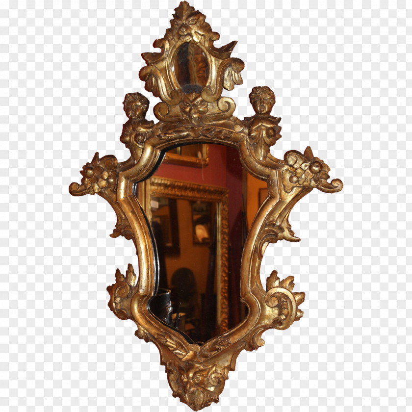 Baroque Mirror Decorative Arts Picture Frames Wood Carving PNG
