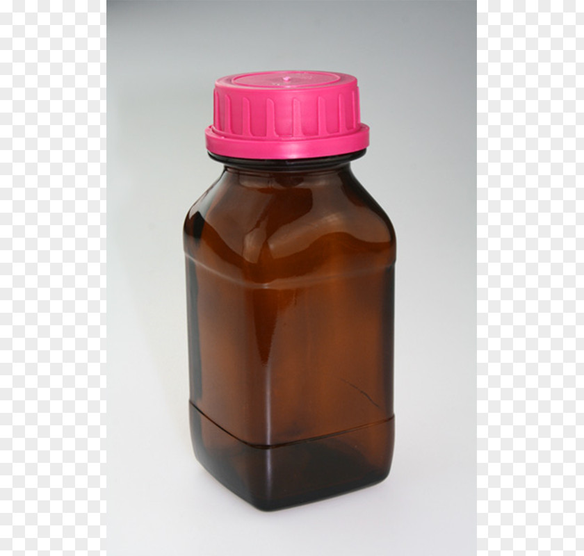 Chemical Reagents Glass Bottle Caramel Color Brown PNG