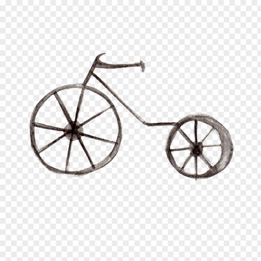 Hand-painted Cartoon Bike Bicycle Illustration PNG