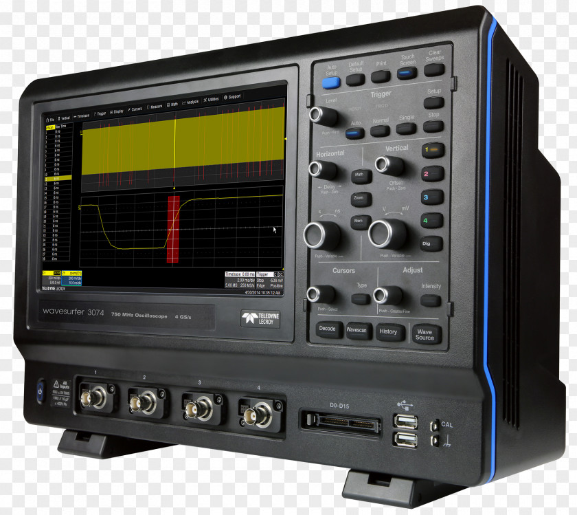 Modern Simplicity Digital Storage Oscilloscope Teledyne LeCroy Data WaveSurfer PNG