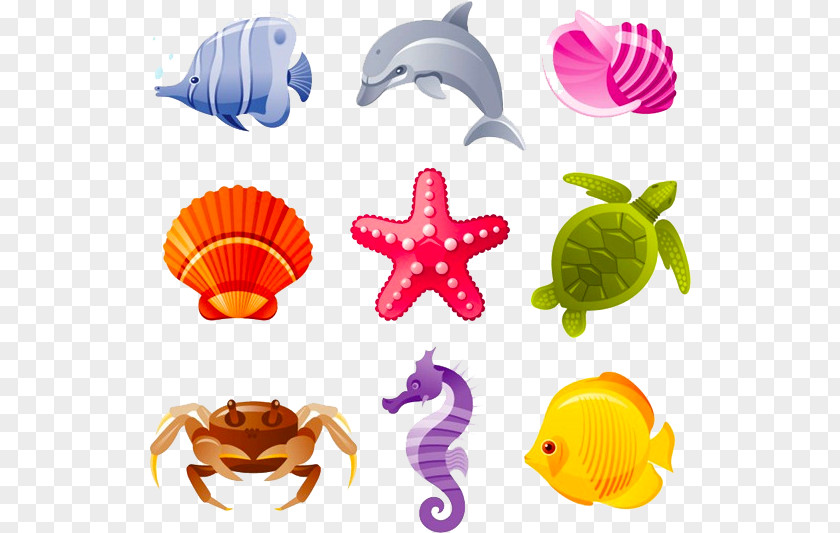 Purple Starfish Animal Cartoon PNG