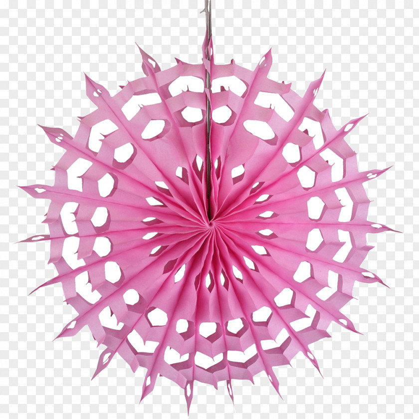 Sunburst Paper Honeycomb Tissue Hand Fan Pink PNG