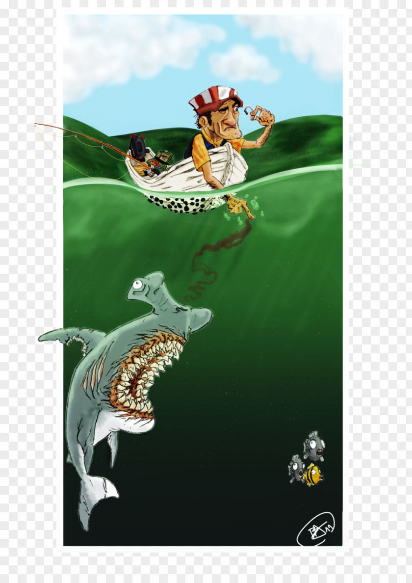 Biggame Fishing Poster Organism Legendary Creature Animated Cartoon PNG