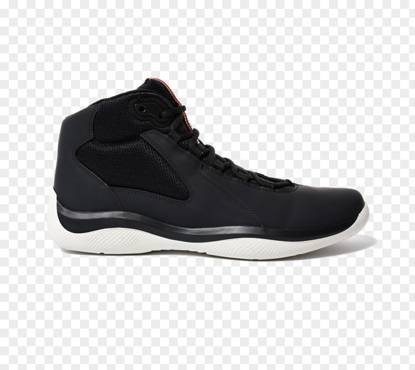 PRADA Prada Men's Casual Shoes High-top Black Sneakers Skate Shoe PNG
