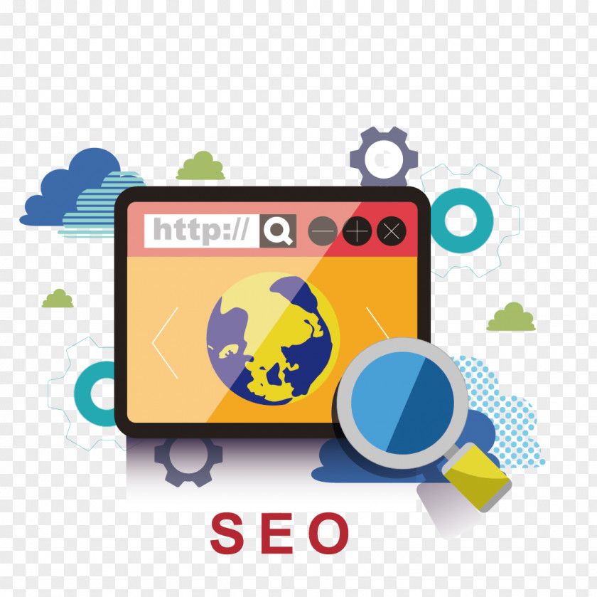 Vector Magnifying Glass And Windows Digital Marketing Search Engine Optimization Web Design PNG