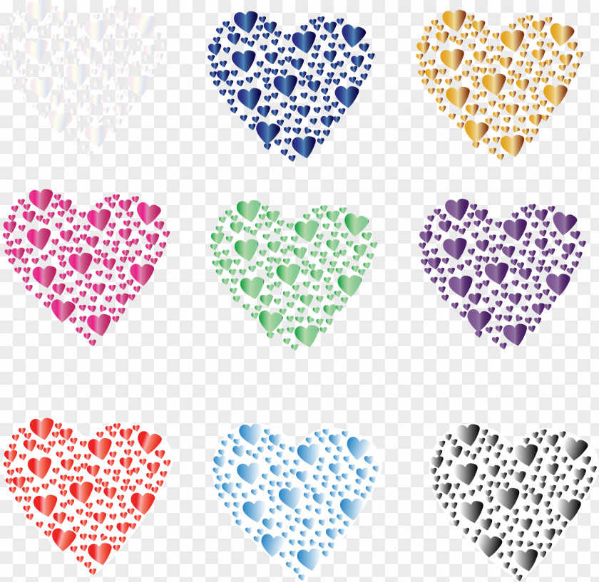 Crystal Heart Pixel Art PNG