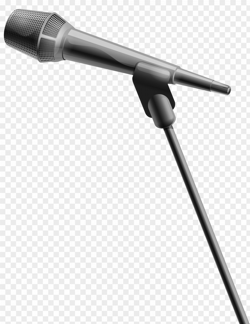 Grey Microphone Transparent Clip Art PNG