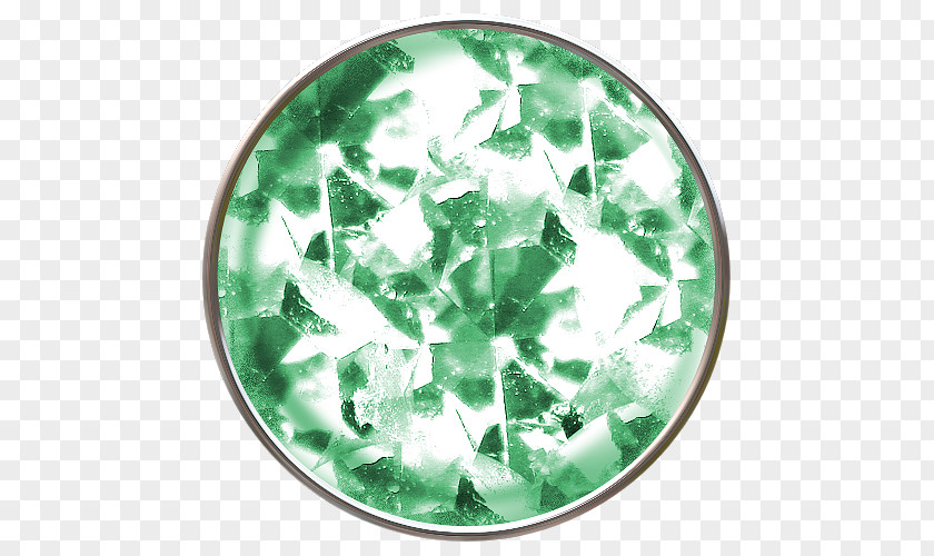 Painted Green Crystal Diamond PNG