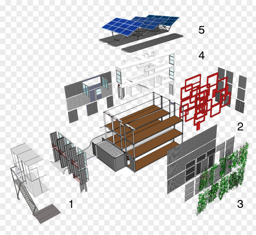 Shipping Container Architecture Intermodal Architectural Engineering PNG