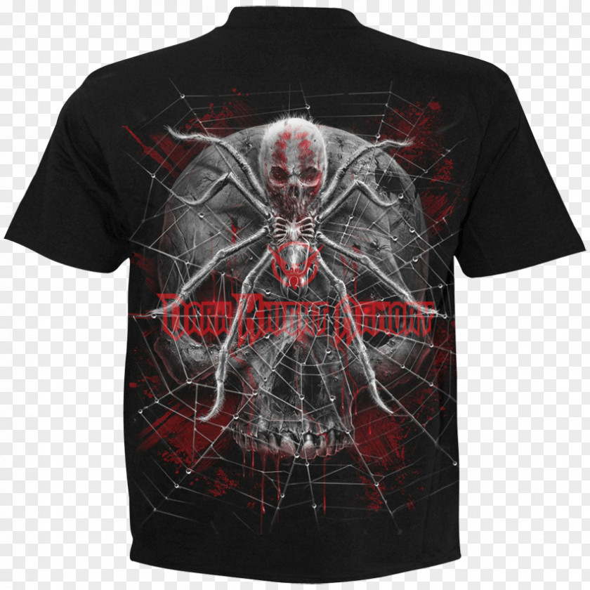 T-shirt Hoodie Spider Skull PNG