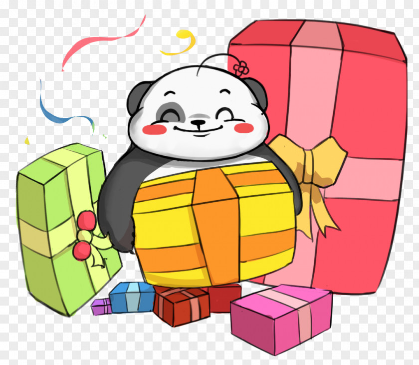 Artisan Cartoon Image Macro Bainian Giant Panda Illustration Chinese New Year PNG