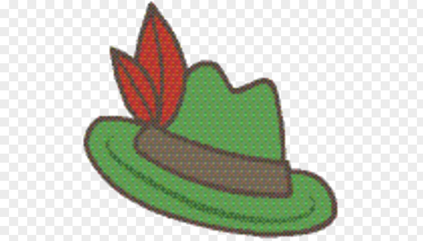 Costume Hat Symbol Green Leaf Background PNG