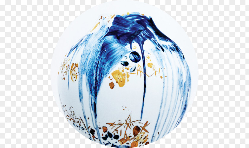 Es Teh Cobalt Blue Art Exhibition Time Ceramic Christmas Ornament PNG