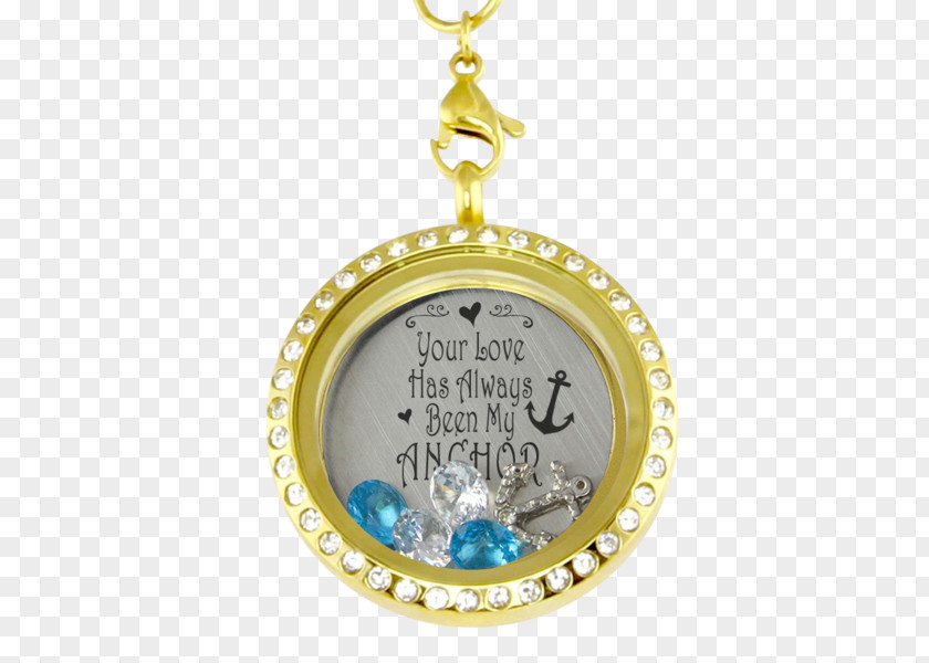 Gold Anchor Locket Charm Bracelet Jewellery Charms & Pendants PNG