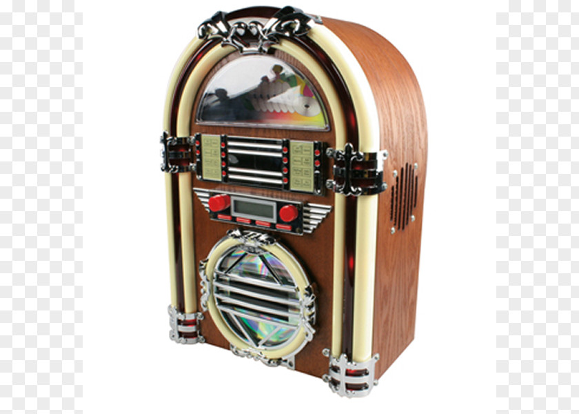 Radio Jukebox FM Broadcasting Retro Style Compact Disc PNG