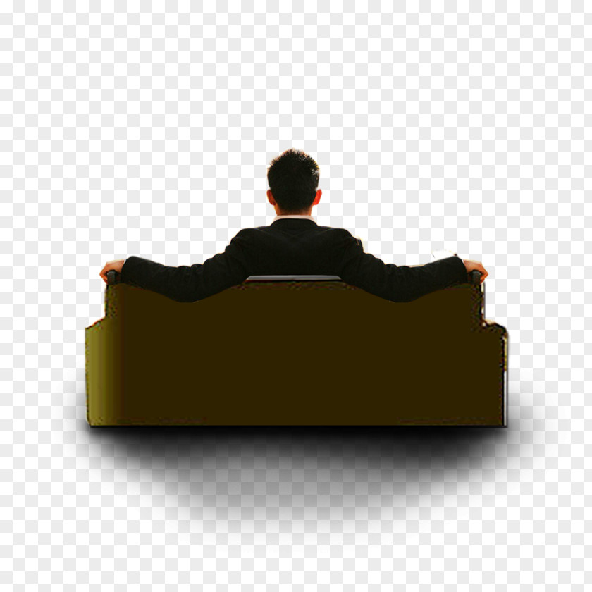 Business Man Furniture Couch Canapxe9 Sitting PNG