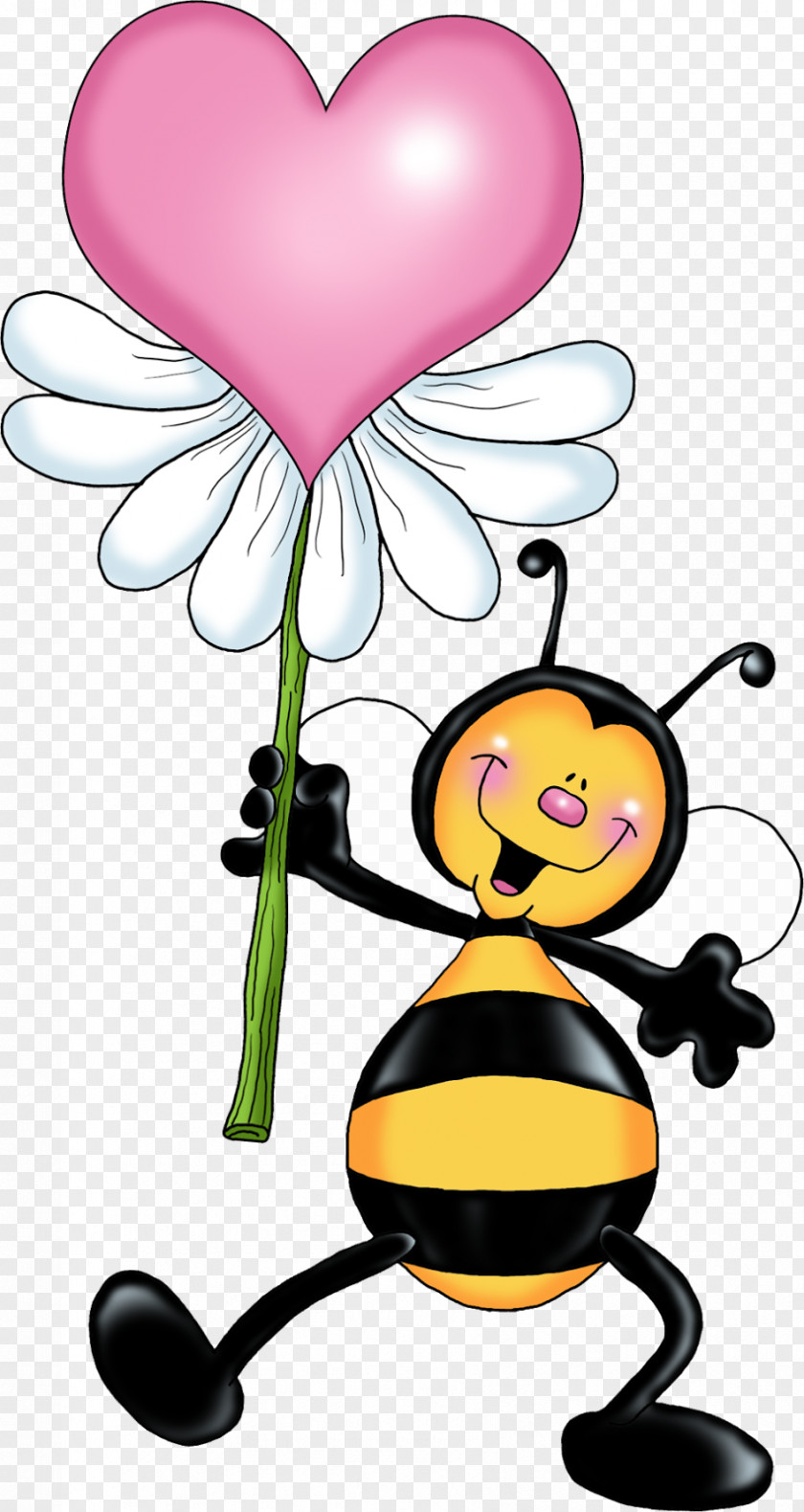 Chamomile Bee Sibling Love Clip Art PNG