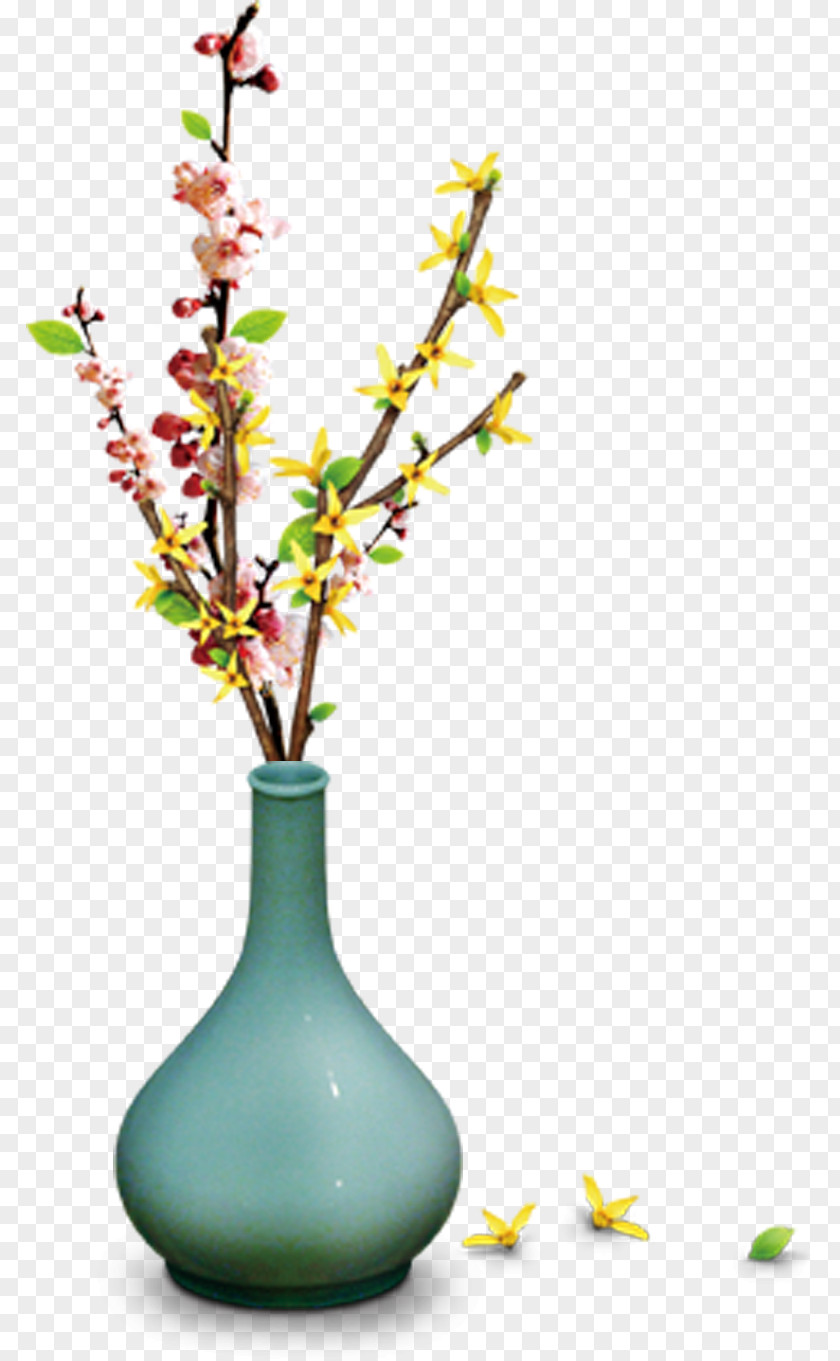 Corporate Culture Decorative Vase Of Fresh Material Download PNG