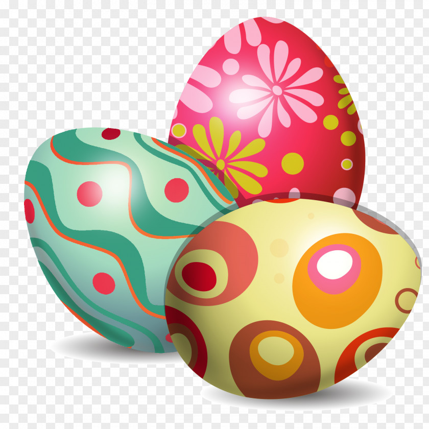 Exquisite Pattern Egg Vector Material Easter Bunny Euclidean Decorating PNG
