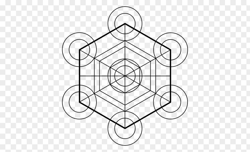 Cube Sacred Geometry Metatron Mandala PNG