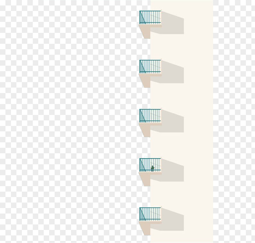 House Balcony Paper Blue Pattern PNG