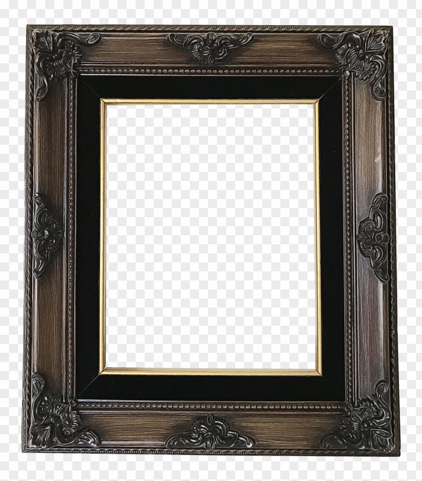 Metal Antique Wood Background Frame PNG