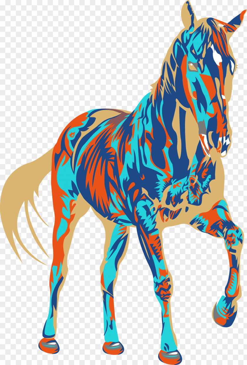Vector Horse Quagga Mane Illustration PNG